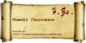 Homoki Zsuzsanna névjegykártya